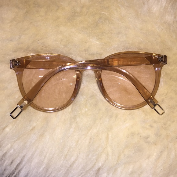 Retro Tan Clear Glasses - Picture 2 of 2